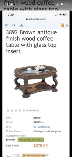 Coaster Brown Antique wood coffee table