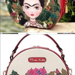 Authentic Frida Cartoon CrossBody Red and ta