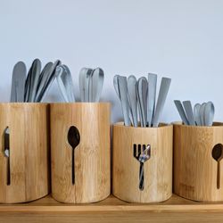 Bamboo Silverware Organizer