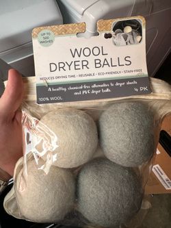 100% Wool Dryer Balls (4-Pack)