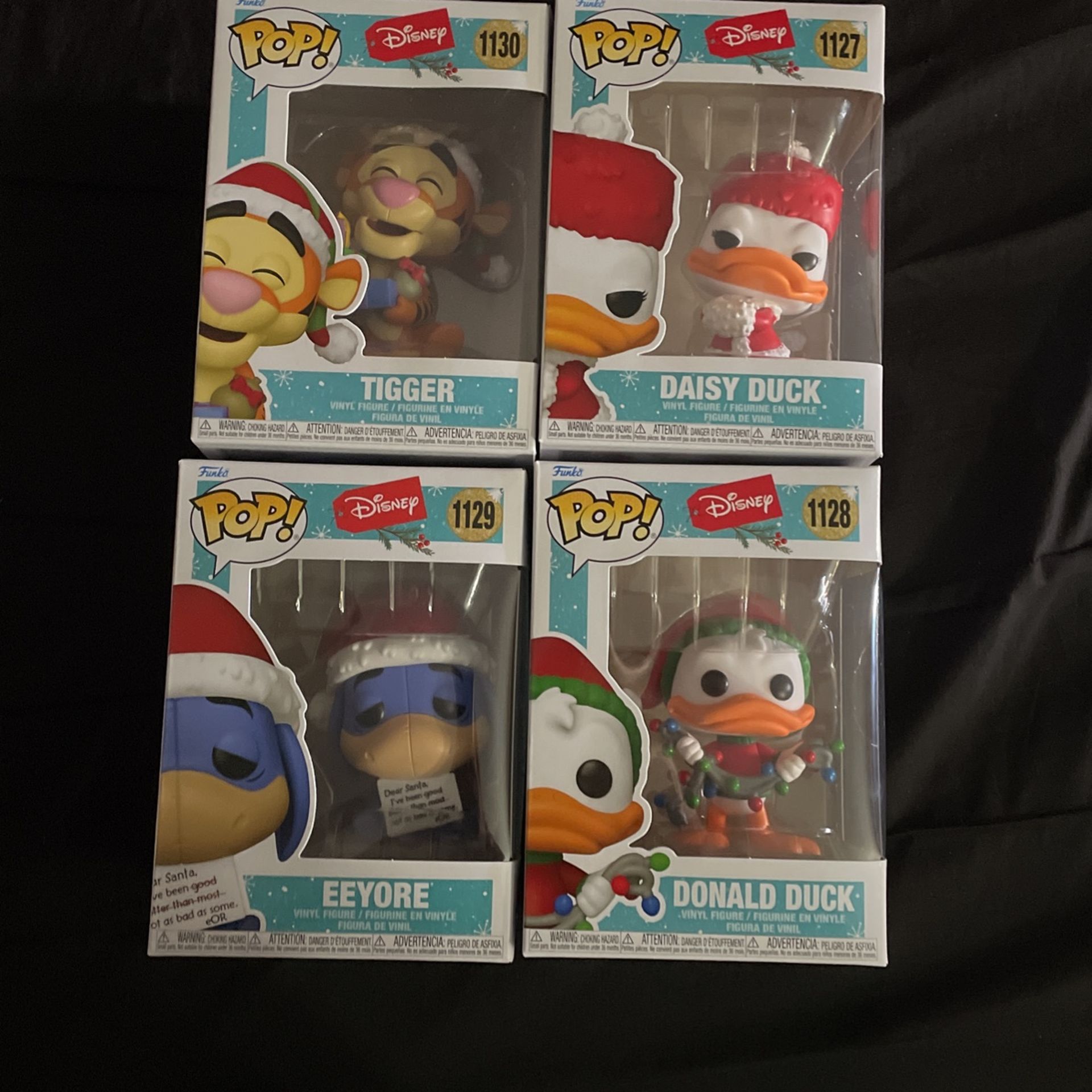 Funko Disney Donald Duck, Daisy Duck, Eeyore, And Tigger Christmas  Pop