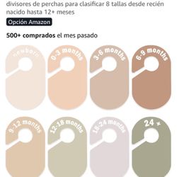 Divisor de armario para bebé, organizador de armario de bebé, diseño de doble cara, decoración de guardería, divisores de perchas para clasificar 8 ta