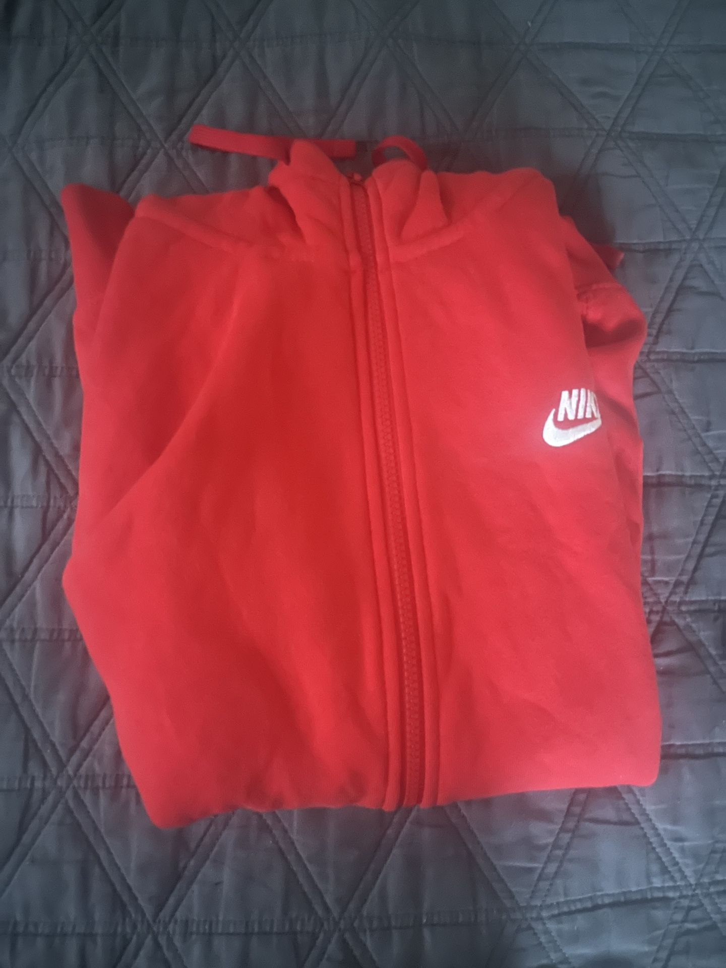 Red Nike Zip up hoodie