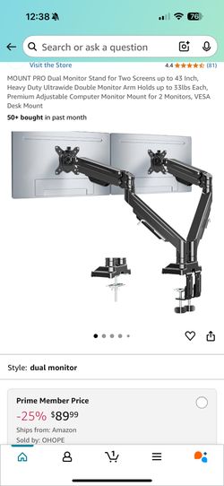 Premium Dual Monitor Desk Stand