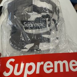 Supreme Military Camp Cap Snow Camo FW25 One Size - NEW, SEALED