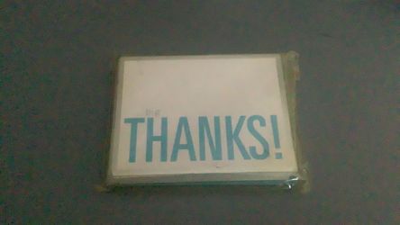 Big Thank note cards with envelopes