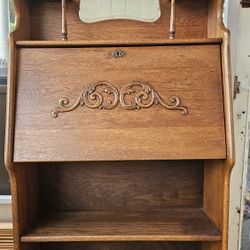 Antique Victorian Oak Wood Desk