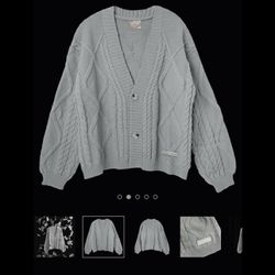 Taylor Swift The Tortured Poets Department Gray Cardigan Size M/L