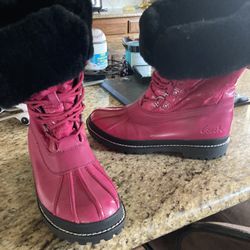 Coach Leonora Pink Rain Boots 9.5b