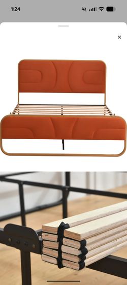 Full Sized Bed Frame & Anneland Ikea Mattress