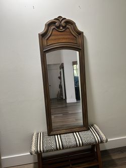 Wood Tone Mirror