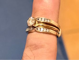 14k ring  with diamonds