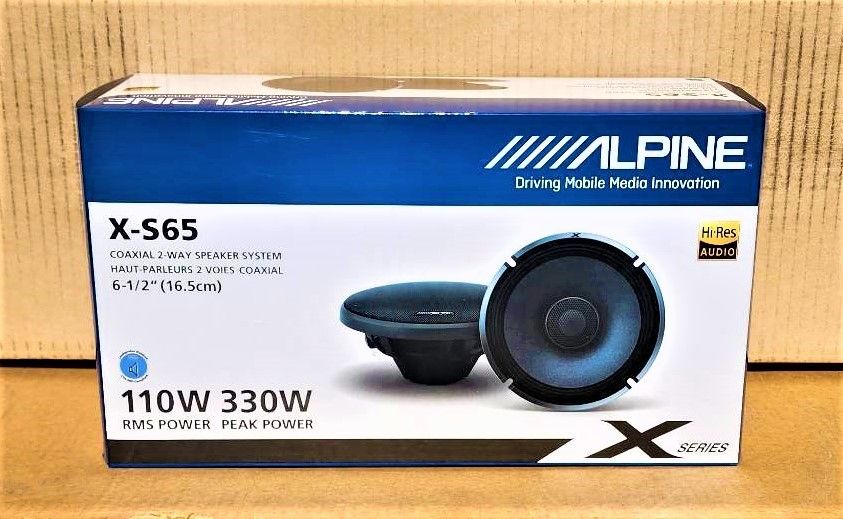 Alpine Car Speakers X Series 330 Watts 1 Pair 2 Way 6 1/2