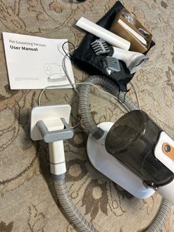 Dog grooming vacuum and clipper