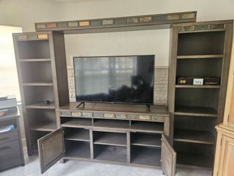 Large Wood Entertainment Center Wall Unit