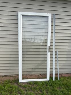 36" X 80" Pella Aluminum Storm Door With Glass