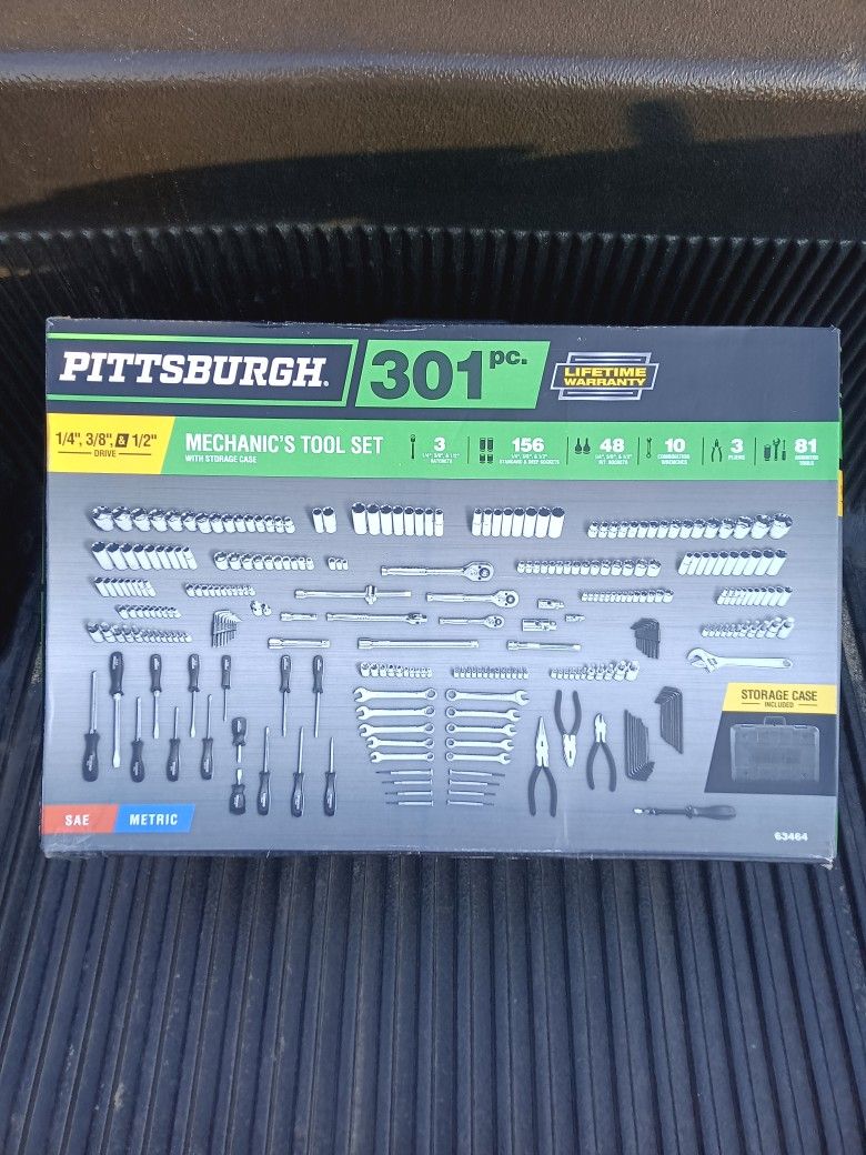 Pittsburgh 301 PC. Mechanic TOOL SET