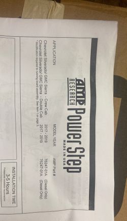 2017 - 2019 Chevrolet Silverado diesel or GMC Sierra diesel amp steps plug & play harnesses new