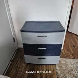 Navy Or Grey Sterilite Woven Look 3 Drawer Storage Unit