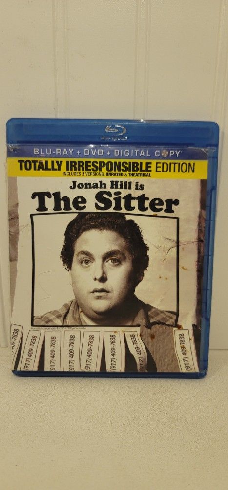 $5 BLU RAY MOVIE. THE SITTER. BLU RAY / DVD ONLY. NO DIGITAL. $5 OR TRADE FOR A MOVIE TITLE I DO NOT ALREADY OWN.