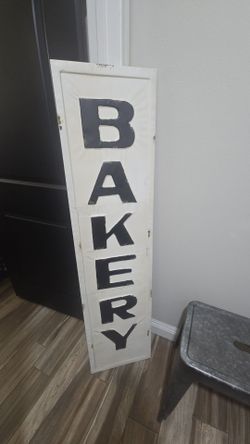 Bakery Embossed Metal Sign