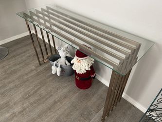 Gold mirrored Glass Coffee table set