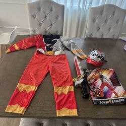 Power Rangers Dino Fury Red S 4-6 Kids Halloween Costume 