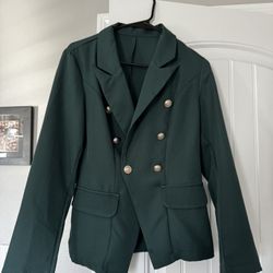 Deep green elegant suite jacket