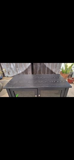 Black entertainment tv center console