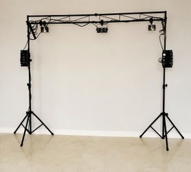 D J lights and truss.