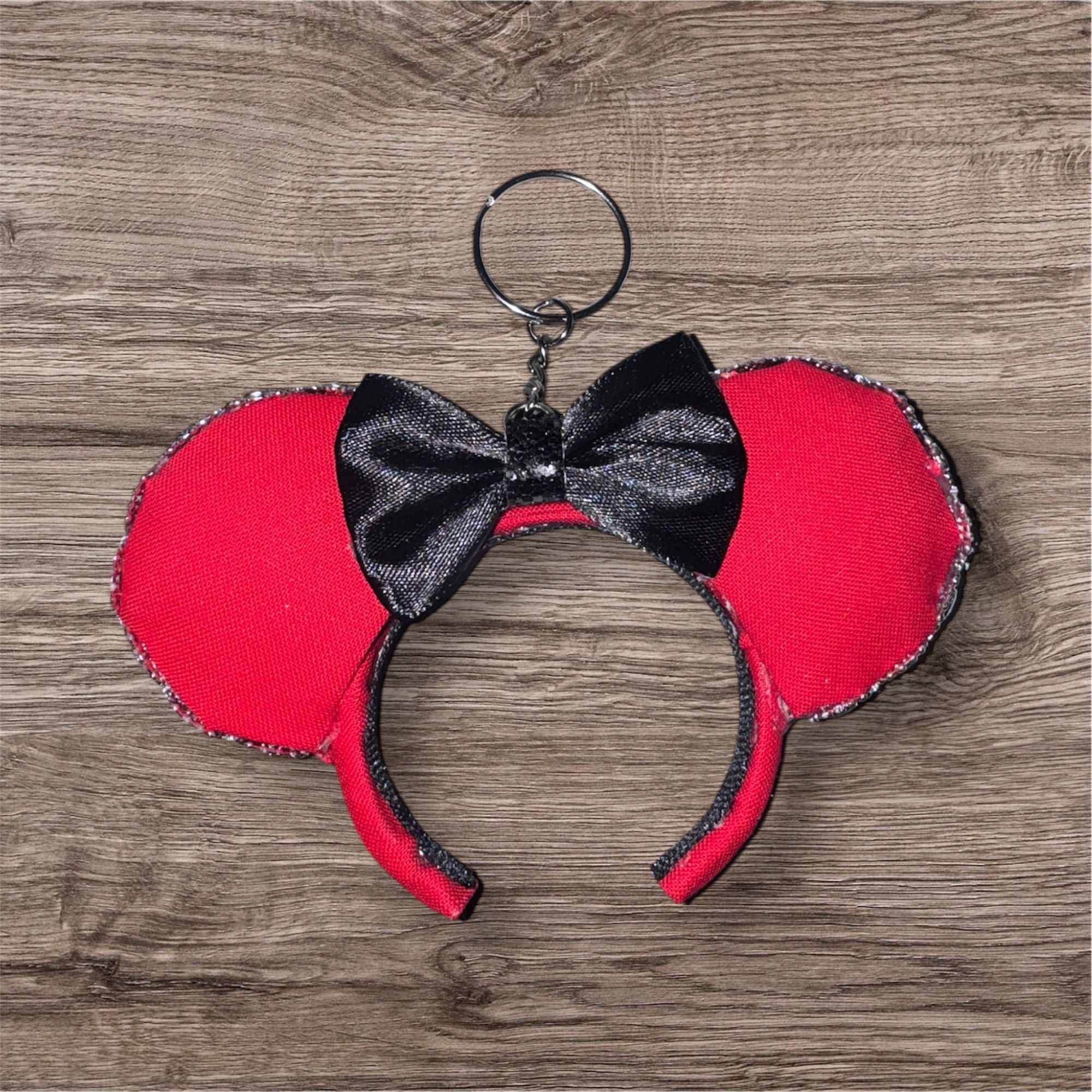 Red And Black Minnie Keychain Available!!