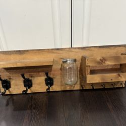 entryway organizer key & mail holder