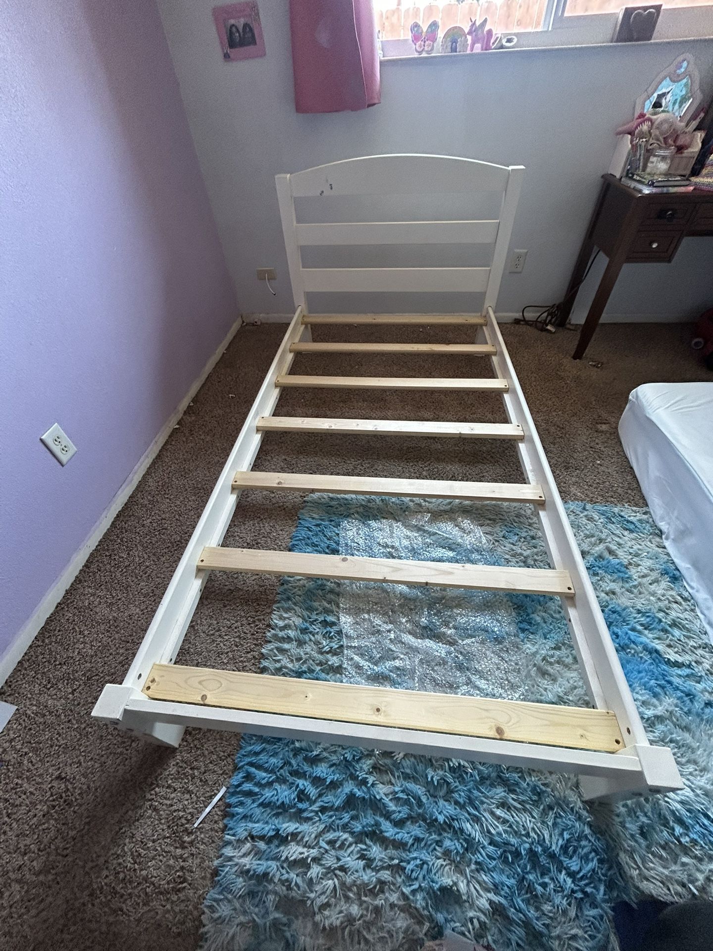 Twin Bed Frame - White