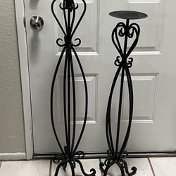 Oversized Metal Candleholders