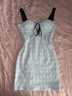 Fashion Nova black and teal dress size small