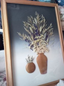 Framed Dried Flower Shadow Box Wall Art