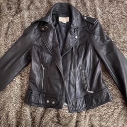 Michael Kors leather bomber jacket - Sz medium