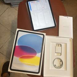 Like New Apple iPad 10th Gen 64GB Wifi + Cellular Blue, Come With Charger, USB, Case, Box Included AppleCare September 2025