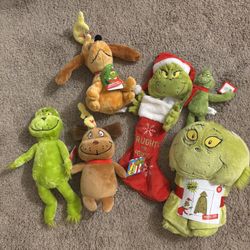 How The Grinch Stole Christmas Plush And Blanket Lot