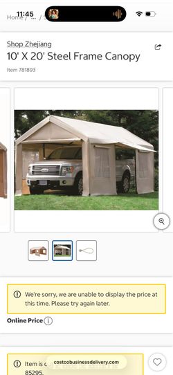 Steel frame canopy 10’ x 20’ (Mesa)