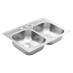 GS202153BQ Moen Double Bowl SInk