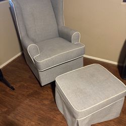 Rocking Chair And Foot Stool
