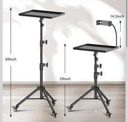 Stand with Wheels, Laptop Tripod from 29" to 69"  X(82)