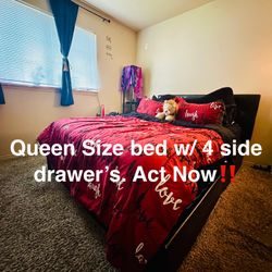 Queen Bed With Storage