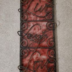 Live Laugh Love Stained Glass with Stand