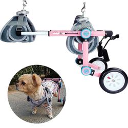 Pet Wheelchair,2 Wheels Adjustable Dog Wheelchair, Animal Exercise Wheels for Pet/Doggie Wheelchairs  Size Xs 