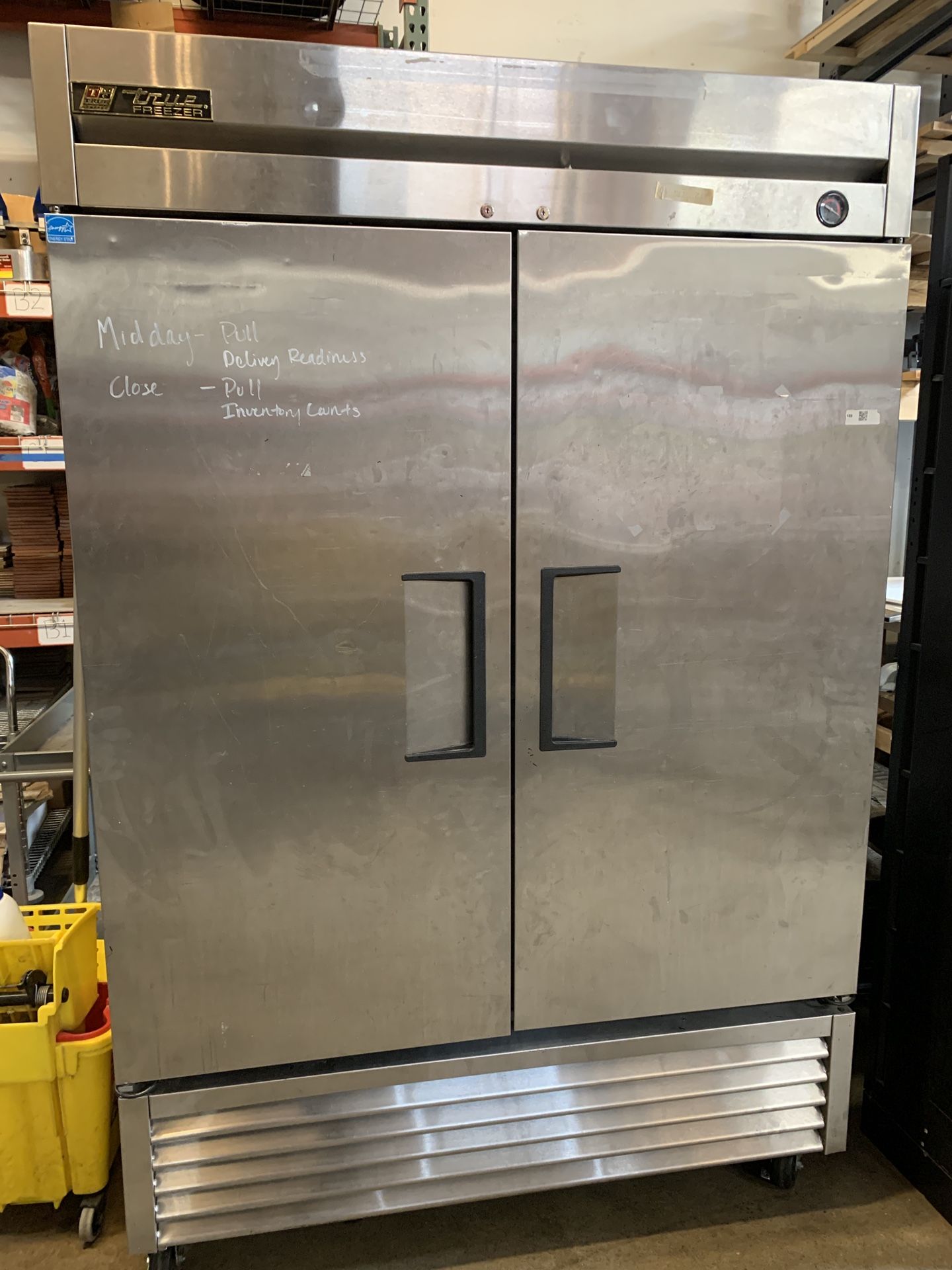 True double door commercial freezer