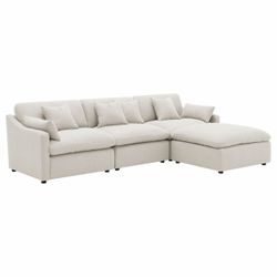 New luxury 120x84 performance cloud sectional couch / free delivery