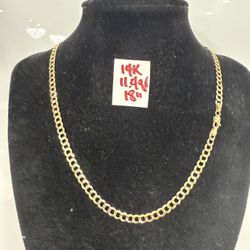 14K Solid Gold Chain For Wedding 11.4Gr 18 Inches Long 