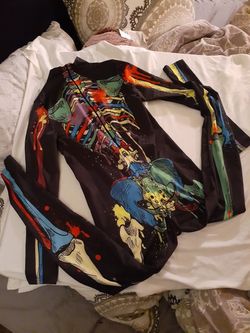 Onesie spandex skeleton skin suit